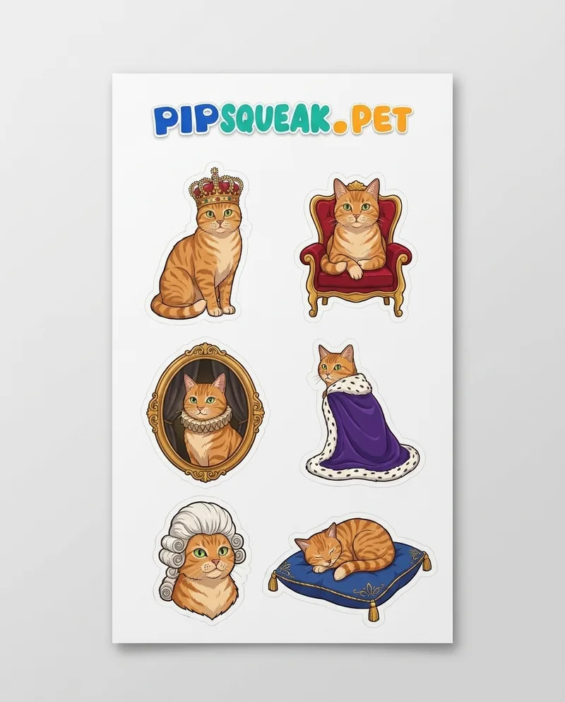 Example sticker sheet — Royal Elegance theme