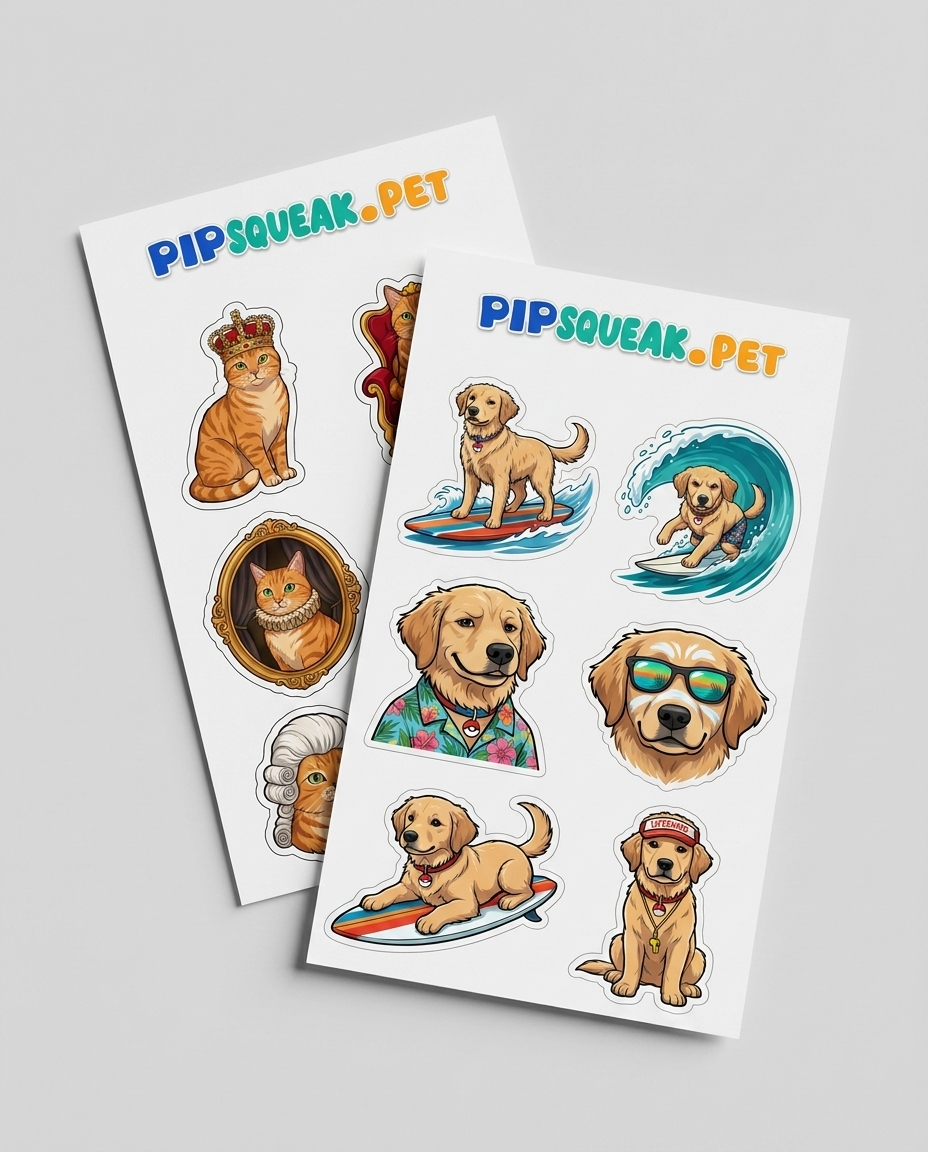 Two sticker sheets overlapping
