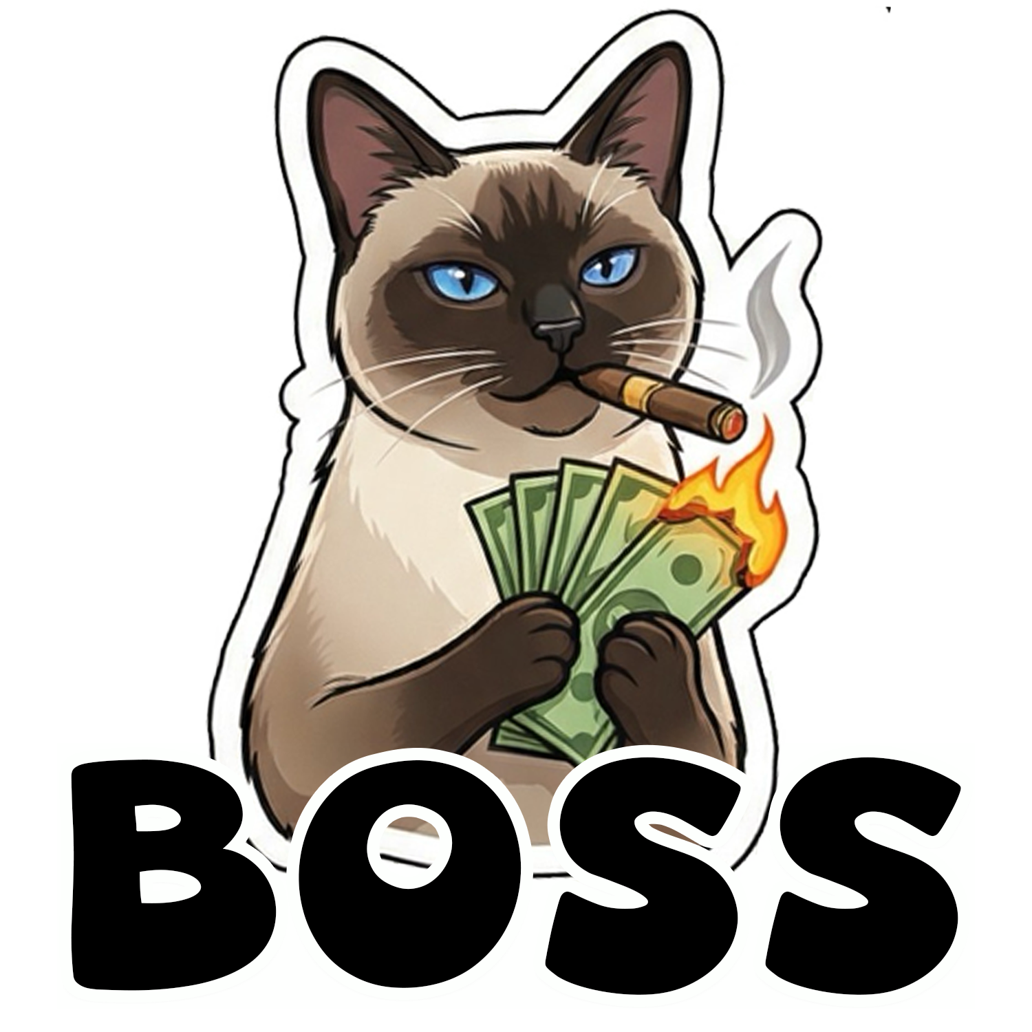 Boss theme – custom pet sticker sheet
