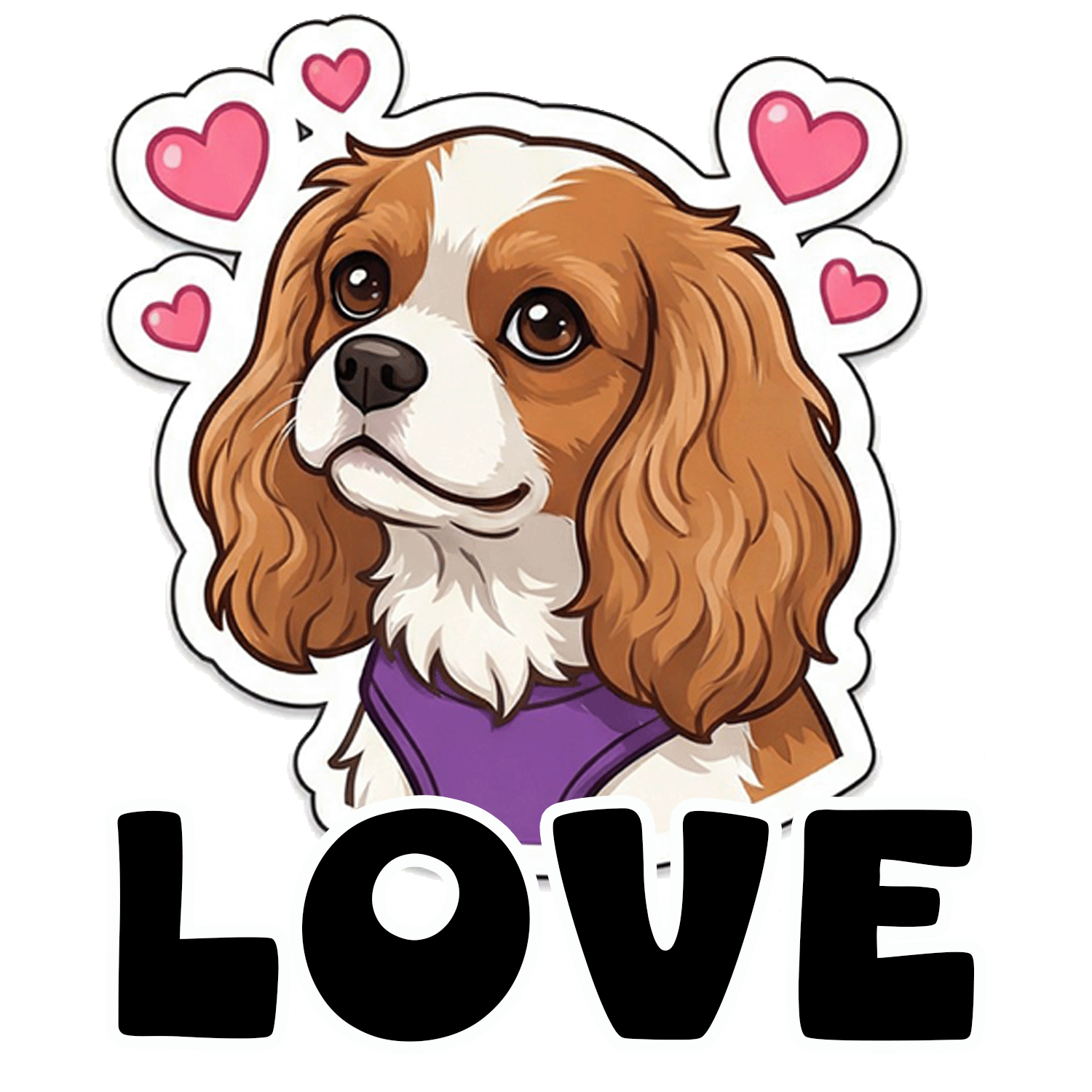 Love theme – custom pet sticker sheet