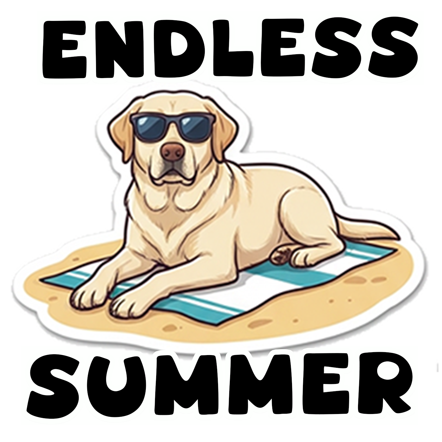 Summer theme – custom pet sticker sheet